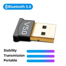 Load image into Gallery viewer, USB Bluetooth Adapters BT 5.0 USB Wireless Computer Adapter
