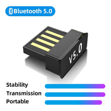 Load image into Gallery viewer, USB Bluetooth Adapters BT 5.0 USB Wireless Computer Adapter
